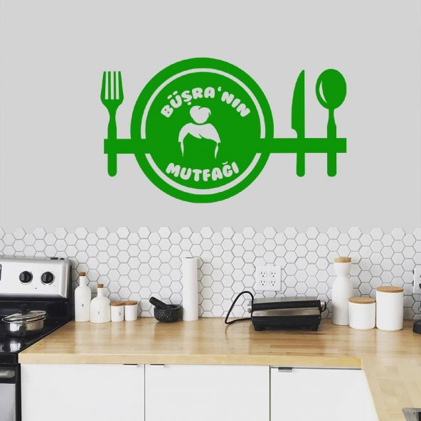 Kişiye Özel İsim Yazılı Mutfak Dekoratif Duvar Sticker, Çıkartma - 10