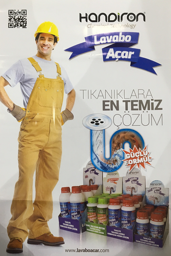 Handiron Harç Taş Kum Beton Kireç Eritici Banyo Tuvalet Lavabo Açıcı Sıvı Kostik Gider Açar Asit Değildir 1 Kg - 5