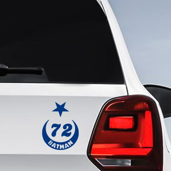 Ay Yıldız Batman Plakası 72 Sticker, Oto, Araba, Araç, Etiket, Aksesuar - 6