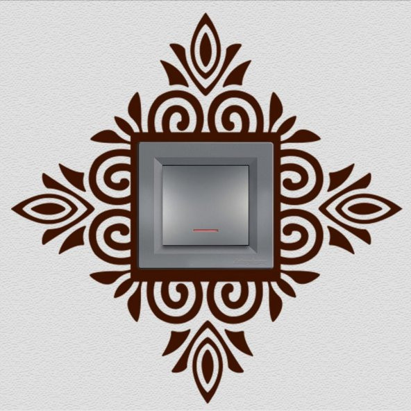 Dekoratif Çerçeve Priz Sticker Duvar Dekorasyon Çıkartma - 3