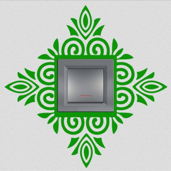 Dekoratif Çerçeve Priz Sticker Duvar Dekorasyon Çıkartma - 10