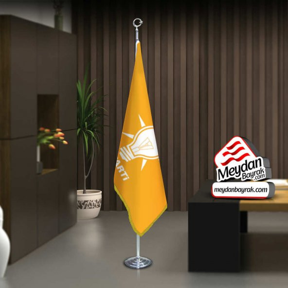 Adalet ve Kalkınma Partisi AKP Bayrak -Ofis -Makam-Toplantı Odaları -Direkli -Saçaklı Makam Bayrağı