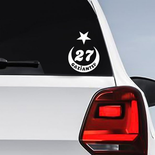Ay Yıldız Gaziantep Plakası 27 Sticker, Oto, Araba, Araç, Etiket, Aksesuar - 4