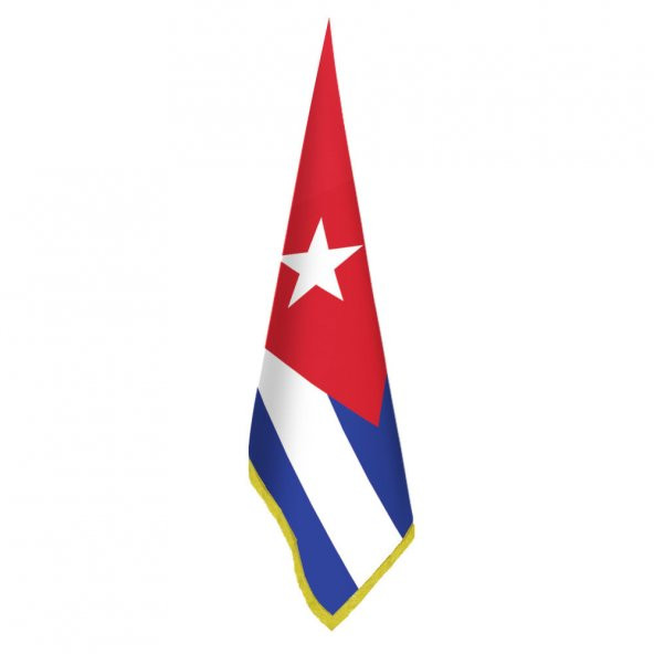 Küba Bayrağı - Ofis-Makam-Toplantı Odaları - Saçaklı Makam Bayrağı