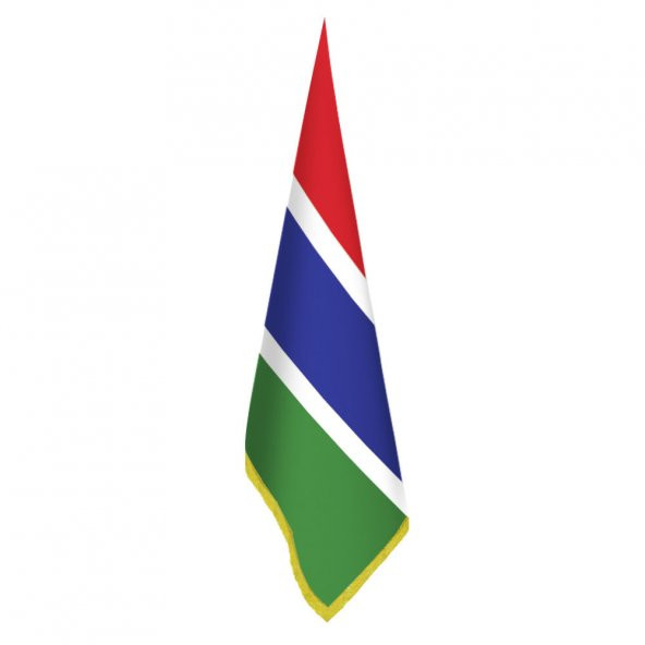 Gambiya Bayrağı - Ofis - Makam -Toplantı Odaları - Saçaklı Makam Bayrağı