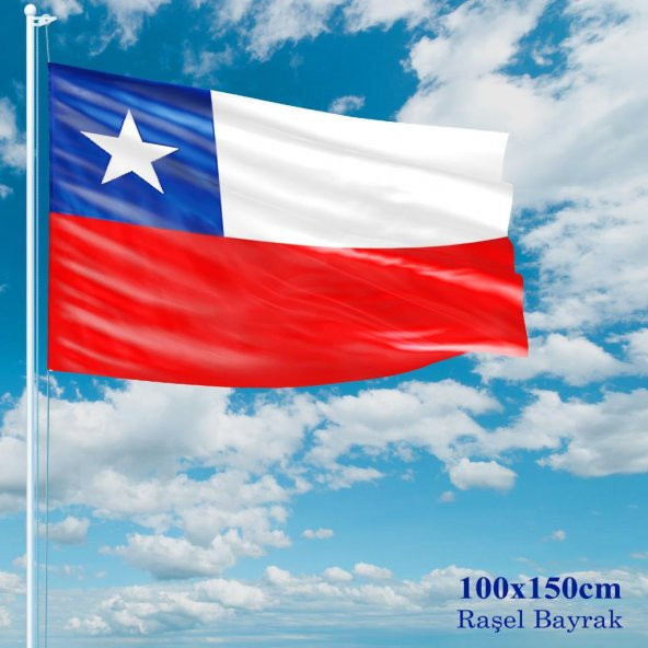 Şili Bayrağı - 100x150 cm (1 metre x 1,5 metre) - Raşel Kumaş