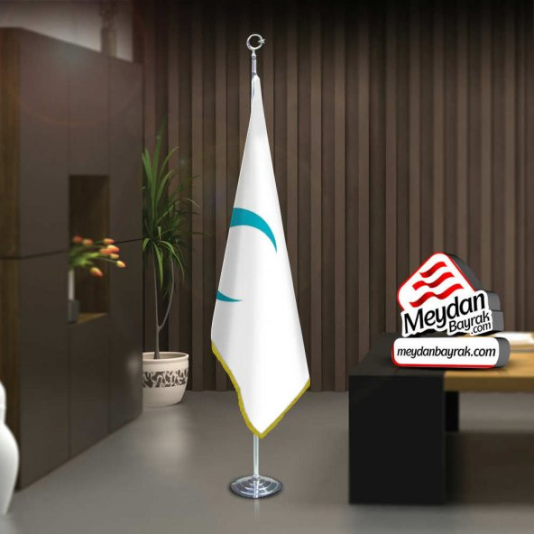 Hive Hanlığı Bayrak -Ofis -Makam-Toplantı Odaları -Direkli -Saçaklı Makam Bayrağı