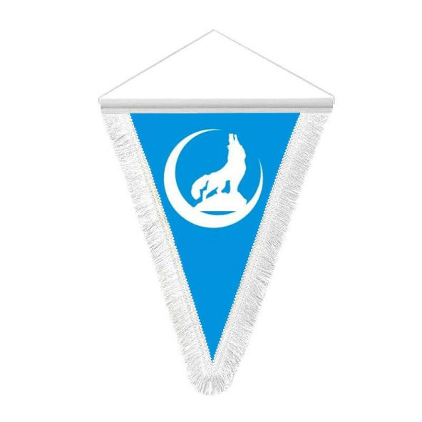 Bozkurt Hilal Mavi Hatıra Üçgen Flama Bayrak - 1