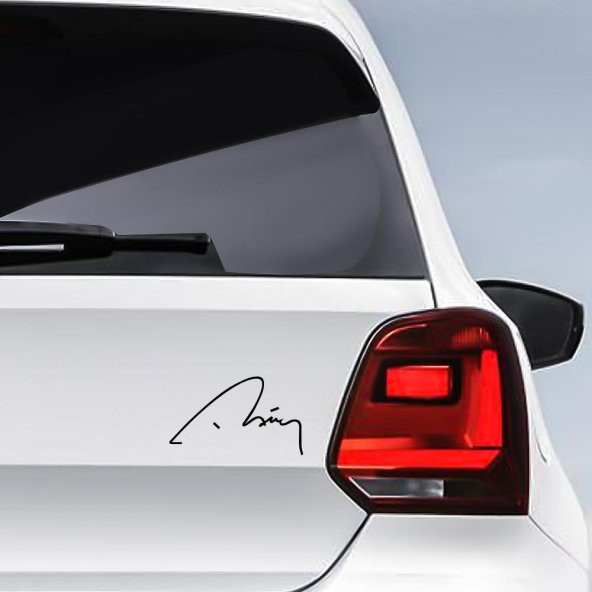 Recep Tayyip Erdoğan RTE İmzası Oto Araç Cam Etiket, Sticker