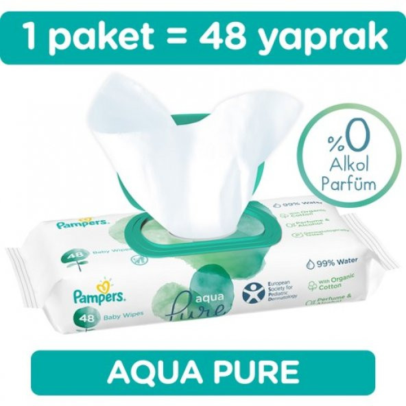 Prima Pampers Aqua Pure 48 Yaprak Islak Mendil