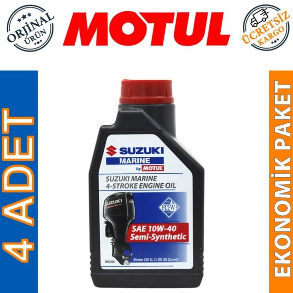 Motul Suzuki Marine 4T SAE 10W-40 1 Lt Tekne Motor Yağı (4 Adet) ürün görseli