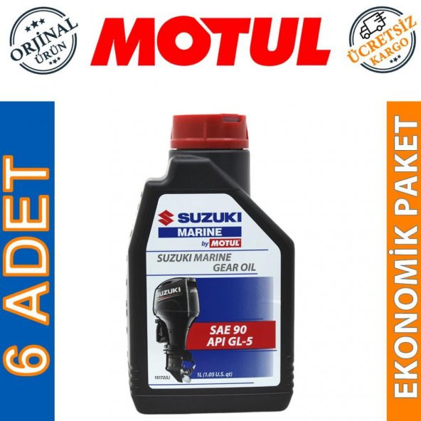 Motul Suzuki Marine Gear 90 1 Lt Tekne Şanzıman Kuyruk Yağı (6 Adet)