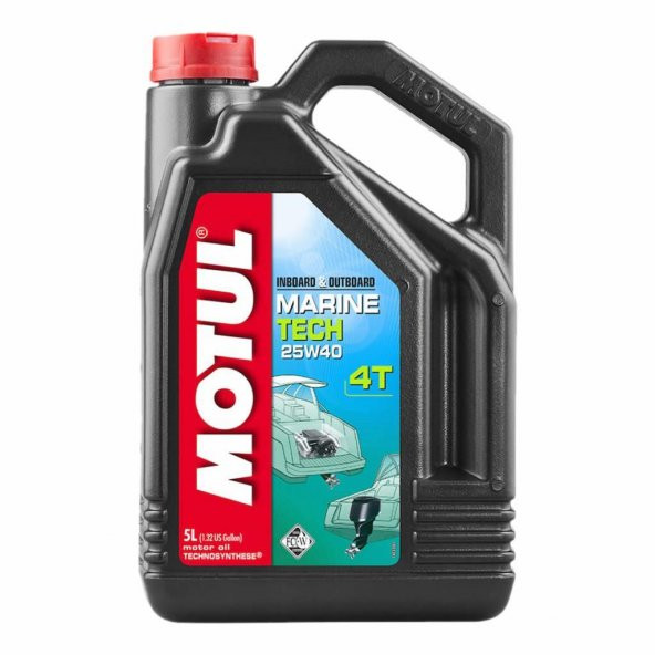 Motul Marine Tech 25W-40 4T 5 Lt 4 Zamanlı Tekne Motor Yağı