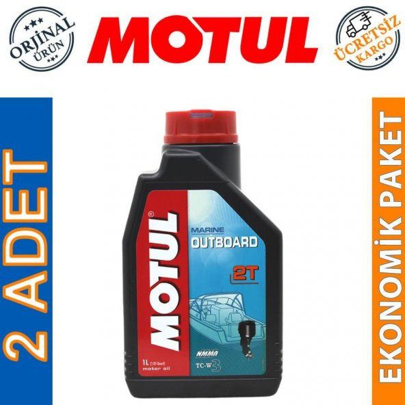 Motul Marine Outboard 2T 1 Lt 2 Zamanlı Tekne Motor Yağı (2 Adet)