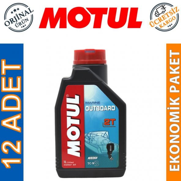 Motul Marine Outboard 2T 1 Lt 2 Zamanlı Tekne Motor Yağı (12 Adet)