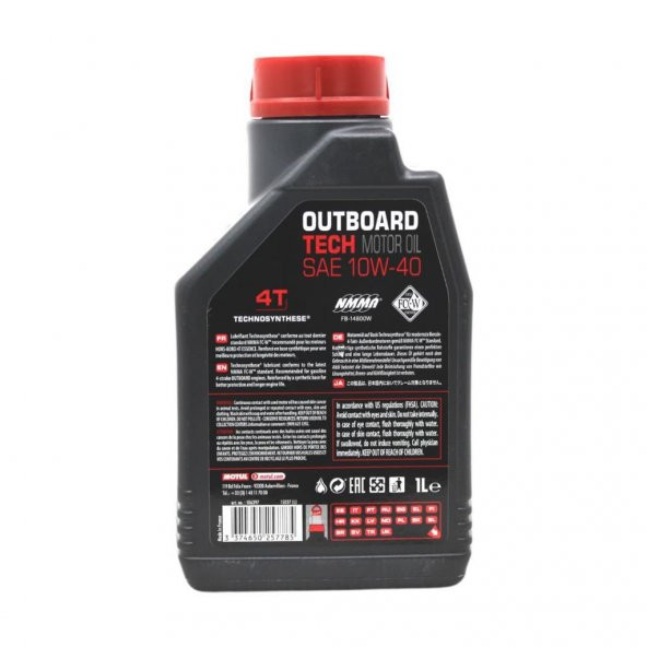 Motul Marine Outboard Tech 4T 10W-40 1 Lt Tekne Motor Yağı - 4