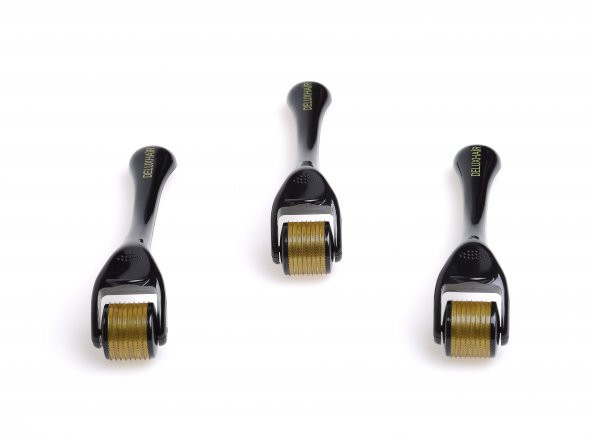 Deluxhair Plus Tinatyum Derma Roller System 540 İğne 0,5 mm 1. Kalite Masaj Aleti RoHs CE Kalite belgeli dermoroller - 3 adet - 5