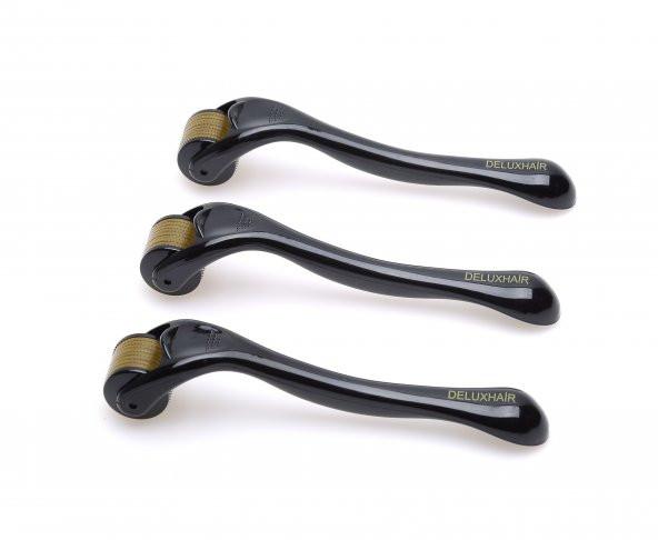 Deluxhair Plus Tinatyum Derma Roller System 540 İğne 0,5 mm 1. Kalite Masaj Aleti RoHs CE Kalite belgeli dermoroller - 3 adet - 6