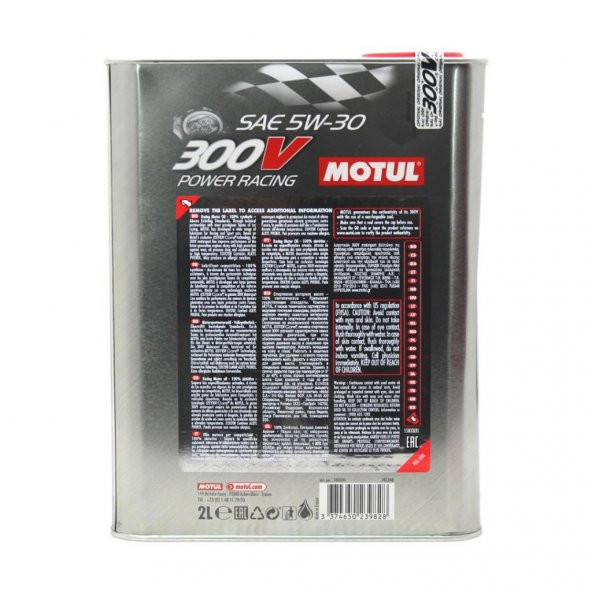 Motul 300V Power Racing 5W-30 2 Lt Performans Motor Yağı (2 Adet) - 4