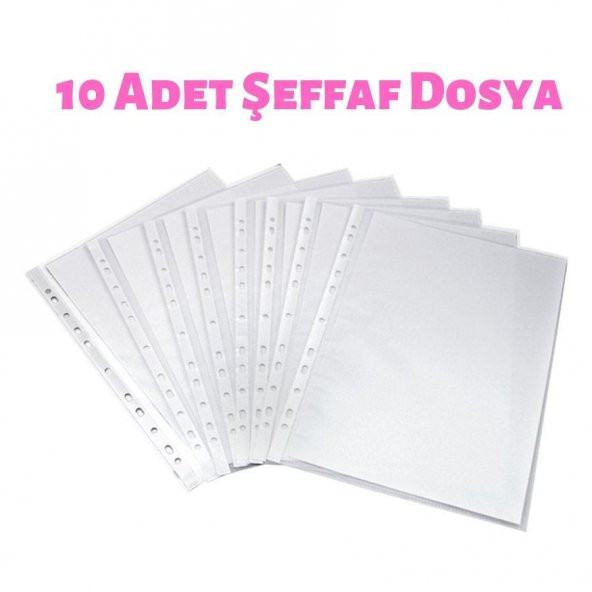 Şeffaf Dosya + Plastik Telli Dosya A4 Poşet Dosya Mavi Dosya - 3