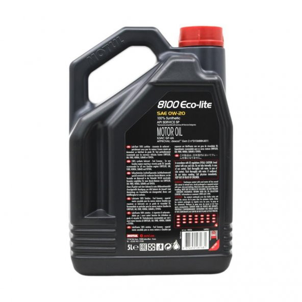 Motul 8100 Eco-Lite 0W-20 5 Lt Tam Sentetik Motor Yağı (4 Adet) - 4