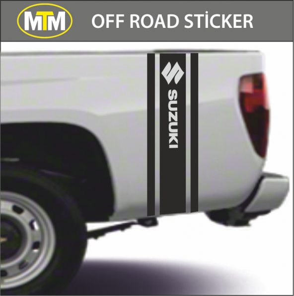 Suzuki Yan Şerit Off Road Sticker 2 Adet - 1