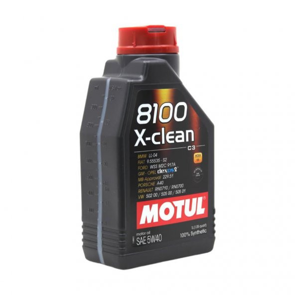 Motul 8100 X-Clean 5W-40 1 Lt Tam Sentetik Motor Yağı (4 Adet) - Resim 2