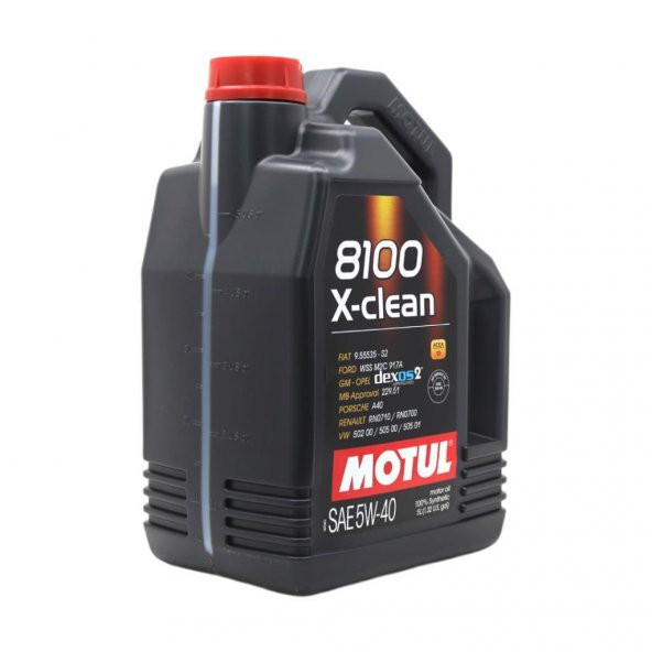 Motul 8100 X-Clean 5W-40 5 Lt Tam Sentetik Motor Yağı (4 Adet) - 2