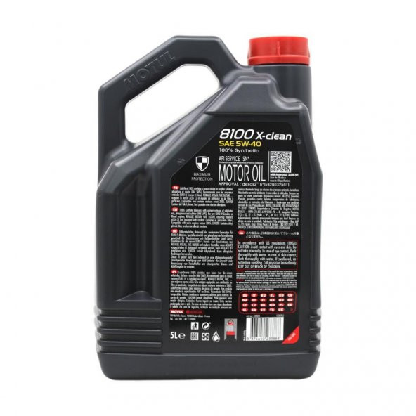 Motul 8100 X-Clean 5W-40 5 Lt Tam Sentetik Motor Yağı (2 Adet) - 4