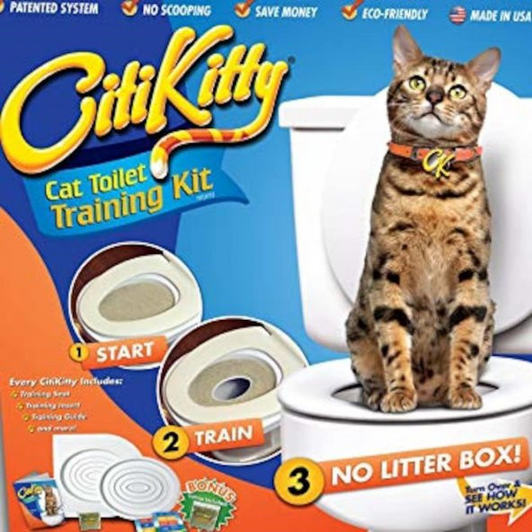 Citi Kitty Kedi Tuvalet Öğretme Seti Kediler İçin Tuvalet Eğitimi