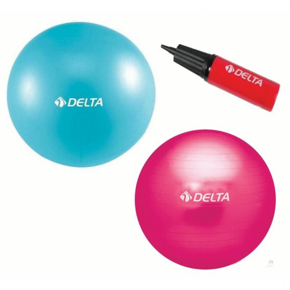Delta Deluxe Pilates Topu Seti 55 cm+20 cm Top+Şişirme Pompası