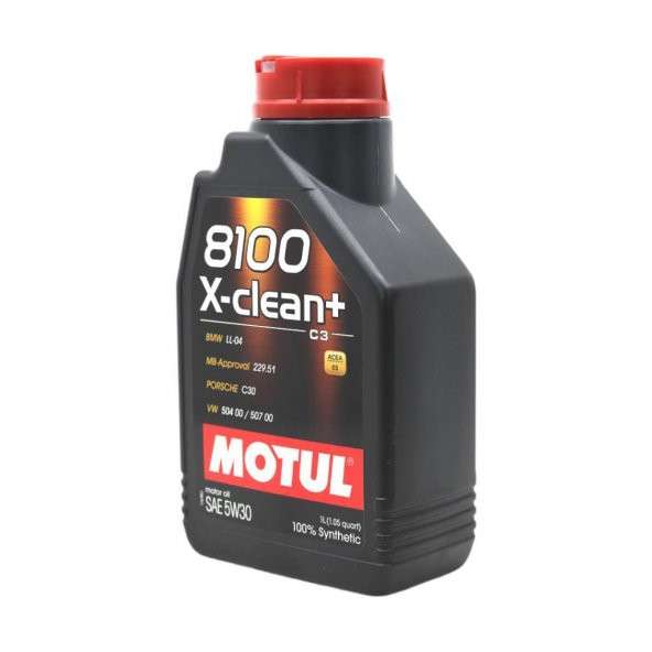 Motul 8100 X-Clean+ 5W-30 1 Lt Tam Sentetik Motor Yağı (6 Adet) - 3