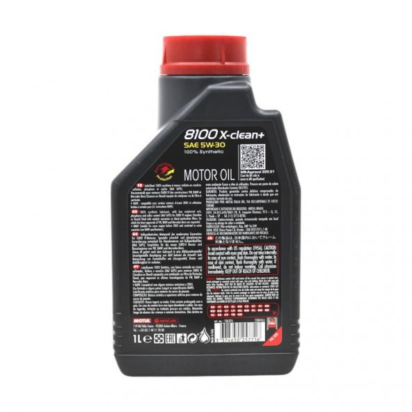 Motul 8100 X-Clean+ 5W-30 1 Lt Tam Sentetik Motor Yağı (6 Adet) - 4