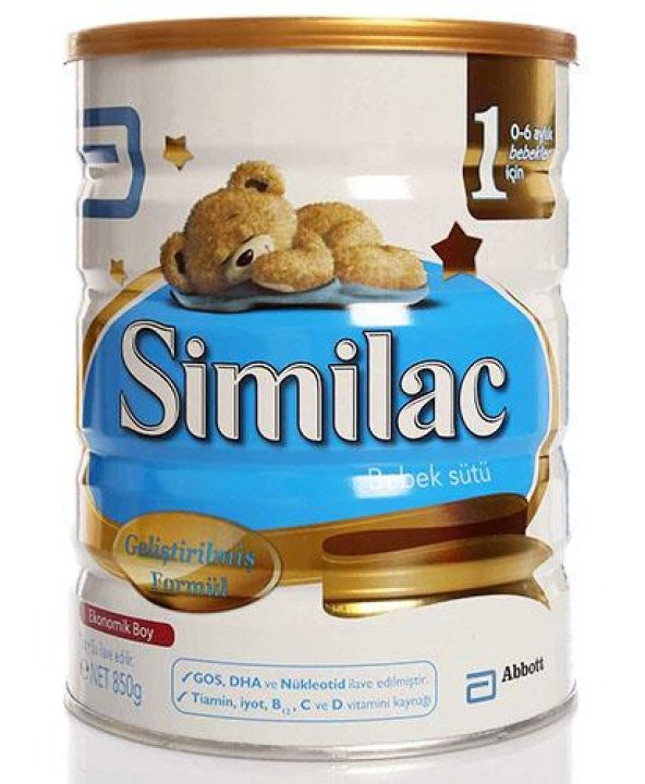 Similac 1 Bebek Sütü 850 gr SKT: Ocak 2021