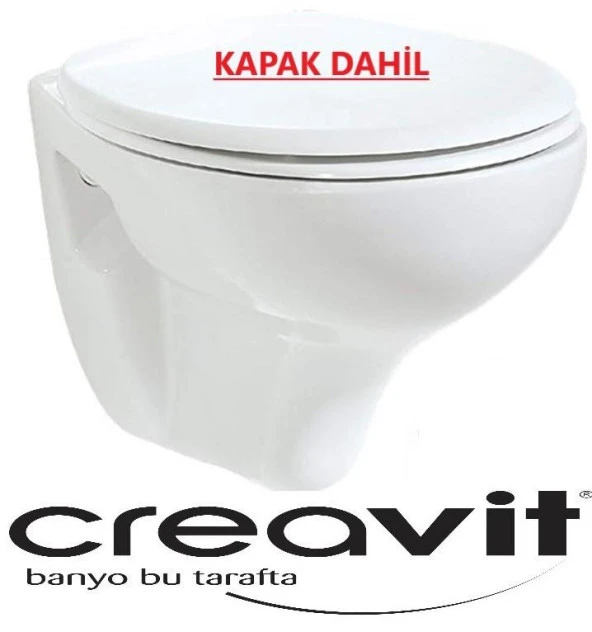 Creavit Perla Asma Klozet Beyaz TP320 + KC3000 KAPAKLI - Resim 6
