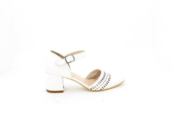 Hobby Beyaz Deri Kadın Topuklu Ayakkabı FB1430