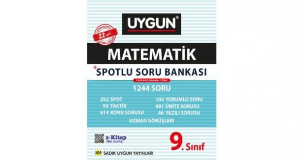 Sadık Uygun Yayınları Matematik Spotlu Soru Bankası 9. Sınıf