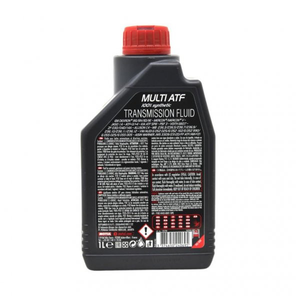 Motul Multi ATF 1 Lt Tam Sentetik Otomatik Şanzıman Yağı (4 Adet) - Resim 4
