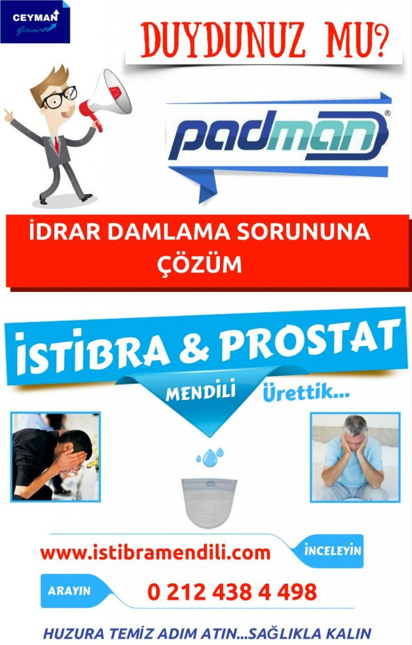 5 Paket (60 Adet) Padman Damla Emici  - İstibra - Prostat Mendili