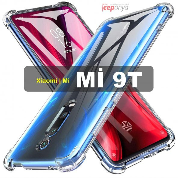 Xiaomi Mi 9T Kamera ve Ekran Korumalı Şeffaf Kalite Silikon Kılıf
