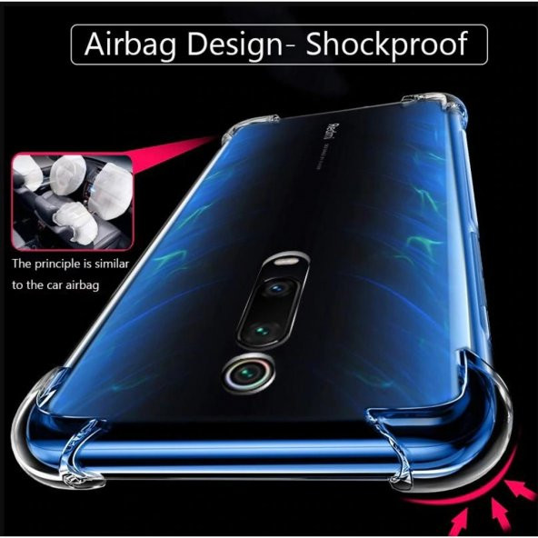 Xiaomi Mi 9T Kamera ve Ekran Korumalı Şeffaf Kalite Silikon Kılıf - 7