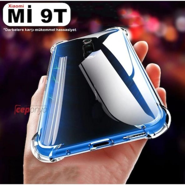 Xiaomi Mi 9T Kamera ve Ekran Korumalı Şeffaf Kalite Silikon Kılıf - 8