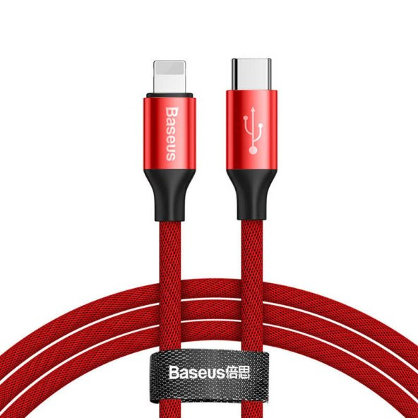 Baseus Yiven Series Type-C to iPhone 2A 2metre Kırmızı Kablo