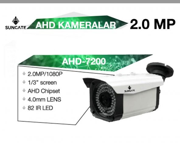 SUNGATE AHD-7200 2.0 MP  AHD KAMERA