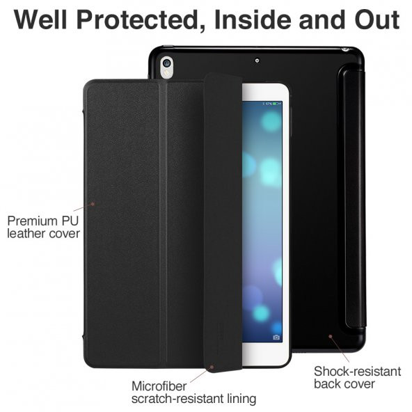 ESR iPad Pro 10.5 Kılıf, Yippee, Black - 6