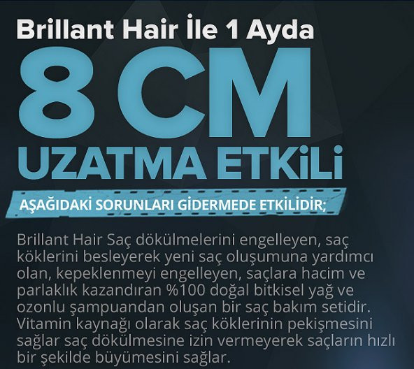 Brillanthair Keratinli Bitkisel Saç Uzatma Bakım Serumu - Keratinli Bitkisel İpek Proteinli Ozonlanmış Argan Yağlı Şampuan - 3 Aylık Set  + 1 Adet Titanyum Derma Roller 540 İğne 0,5 mm 1. Kalite Masaj Aleti RoHs CE belgeli - 8