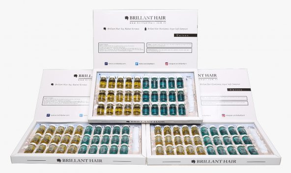 Brillanthair Keratinli Bitkisel Saç Uzatma Bakım Serumu - Keratinli Bitkisel İpek Proteinli Ozonlanmış Argan Yağlı Şampuan - 3 Aylık Set  + 1 Adet Titanyum Derma Roller 540 İğne 0,5 mm 1. Kalite Masaj Aleti RoHs CE belgeli - 2