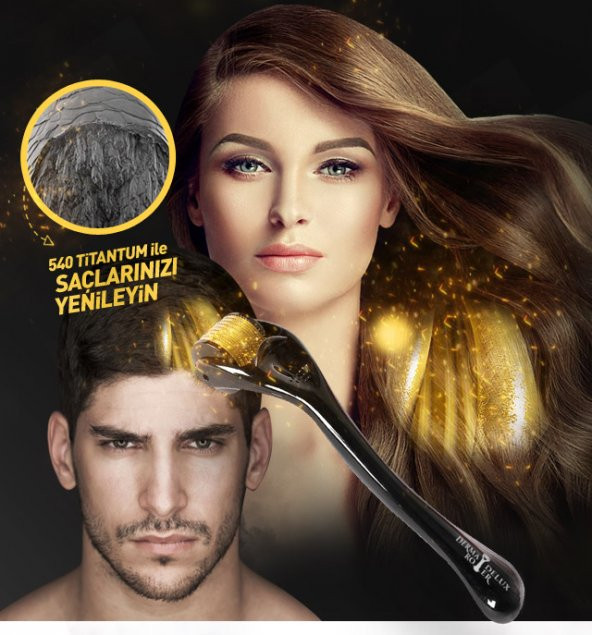 Deluxhair Redensyl (R) ve Keratin içeren Bitkisel Saç Çıkarma Bakım Serumu 2 Aylık Set Delux Hair Serum + 1 Adet Titanyum Derma Roller System 540 İğne 0,5 mm 1. Kalite Masaj Aleti RoHs CE Kalite belgeli dermoroller -1 adet - 15
