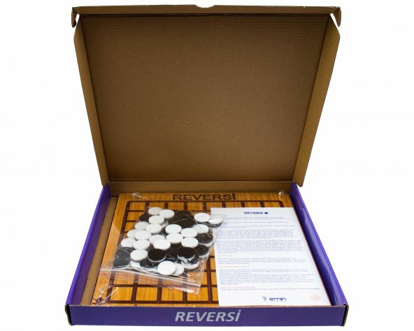 Ahşap Reversi Zeka, Mantık ve Strateji Oyunu, Akıl Oyunu, Eğitici Oyun, Zeka geliştirici, Masa Oyunu - 7
