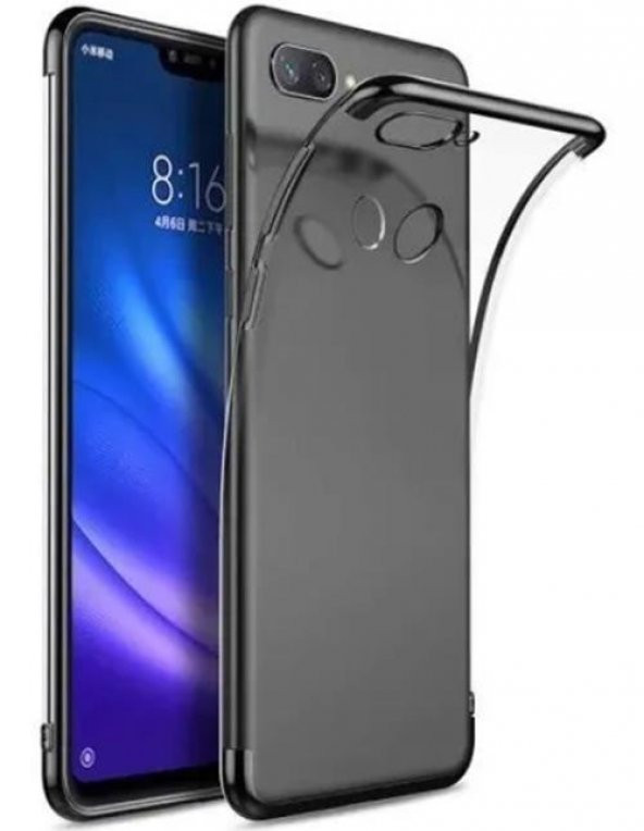 Xiaomi Mi 8 Lite Köşeleri Renkli Şeffaf Kamera Korumalı Kılıf - 5
